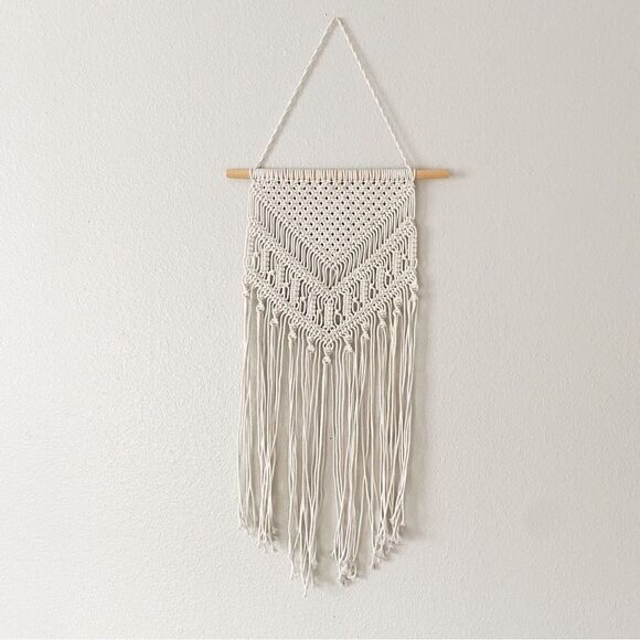 Macrame Knitting Wall Hanging Home Decor Handmade Bohemian Tapestry Handcrafted - Picture 1 of 1